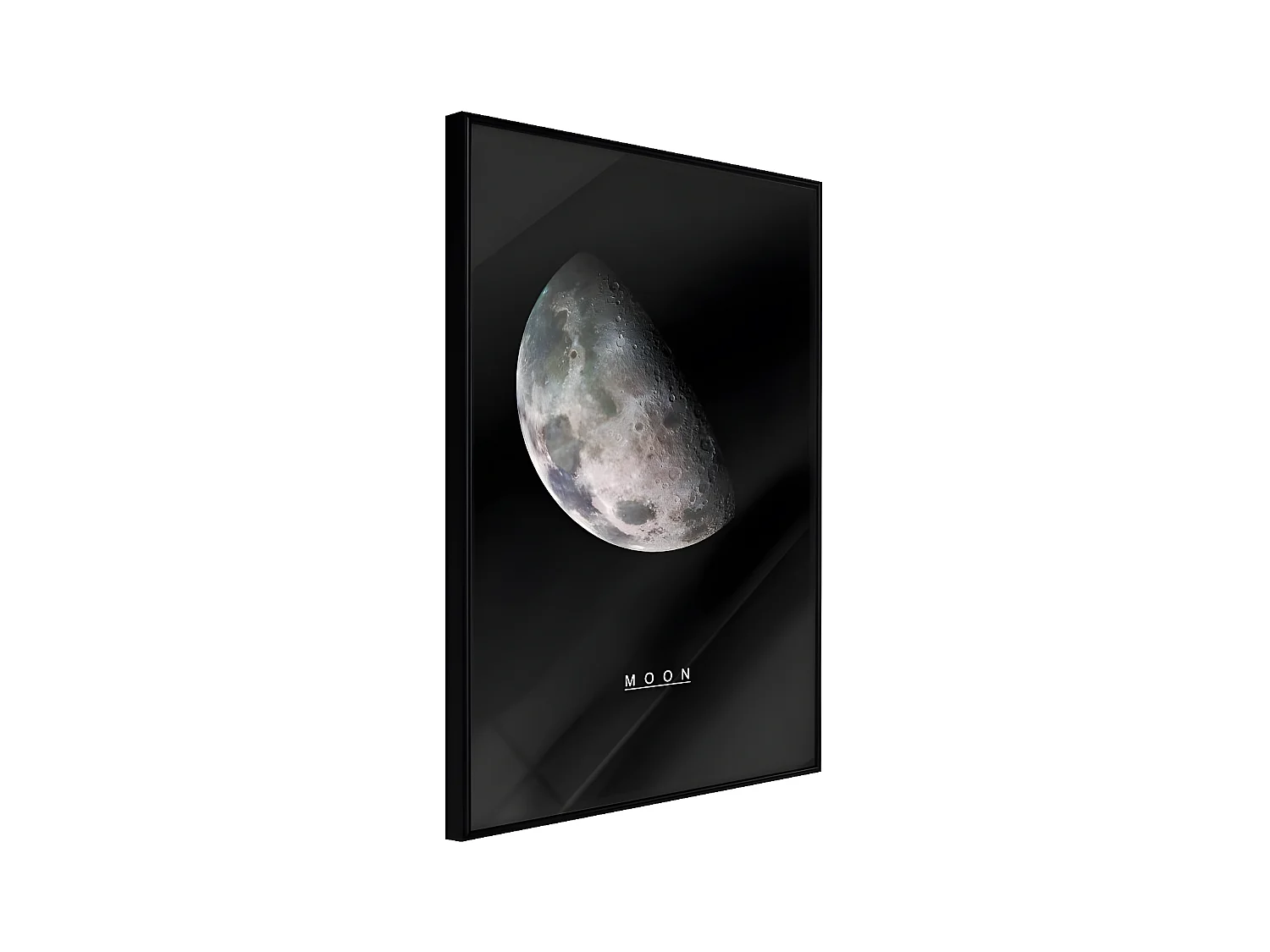 Affiche Murale Encadrée "The Solar System Moon" 40 x 60 cm Noir