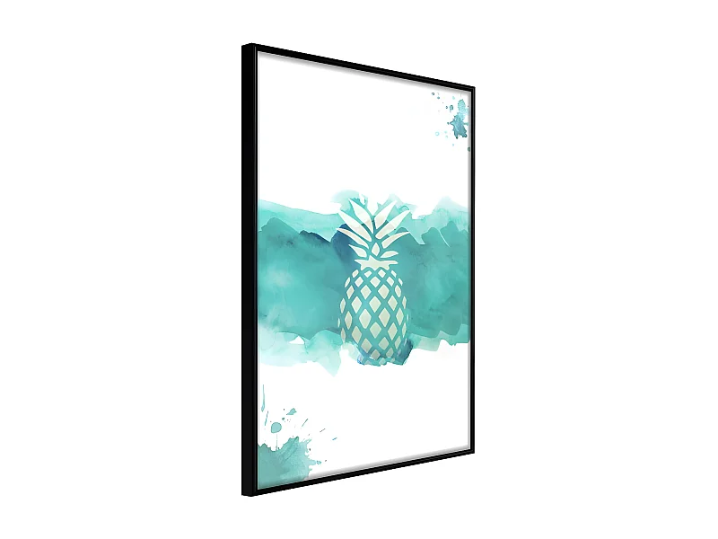 Affiche Murale Encadrée "Pastel Pineapple" 40 x 60 cm Noir