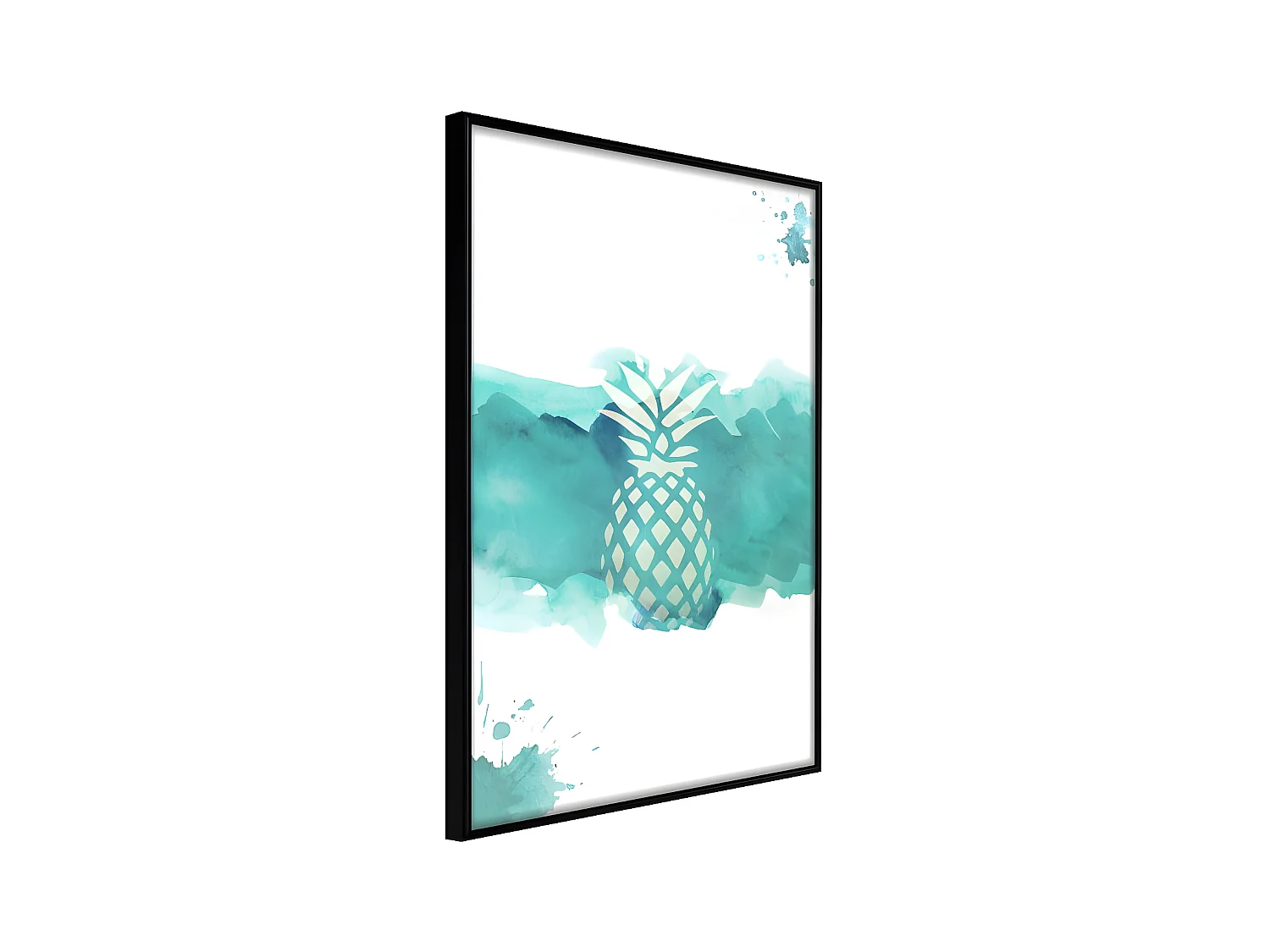 Affiche Murale Encadrée "Pastel Pineapple" 40 x 60 cm Noir