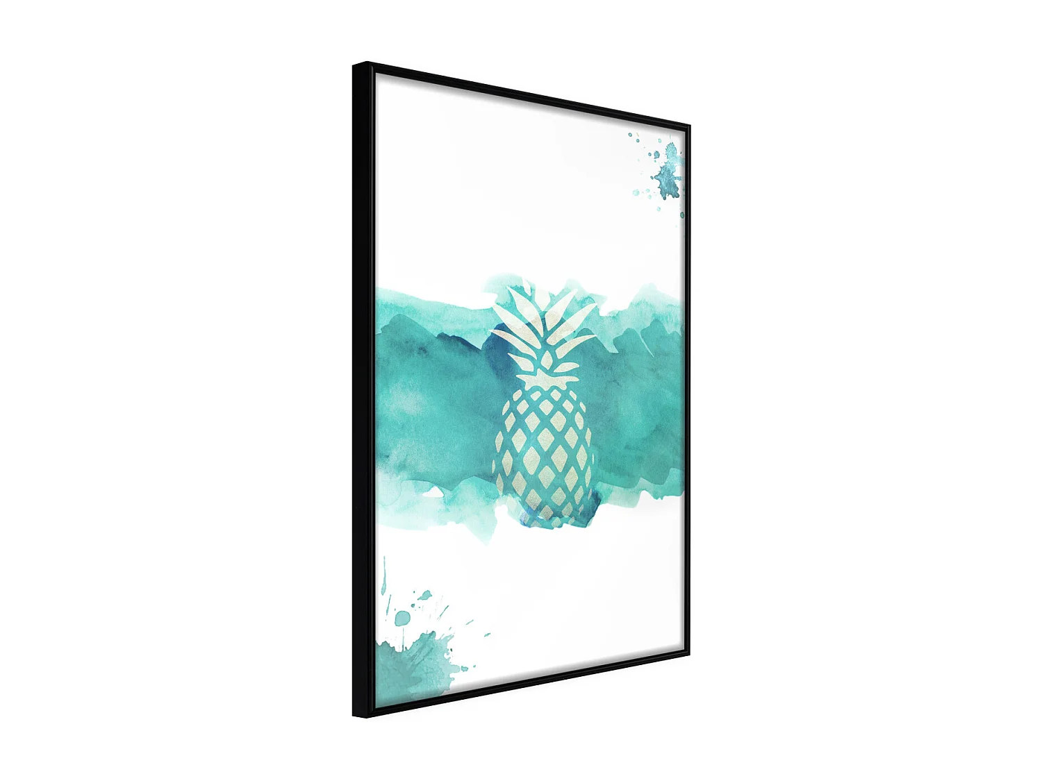 Affiche Murale Encadrée "Pastel Pineapple" 40 x 60 cm Noir