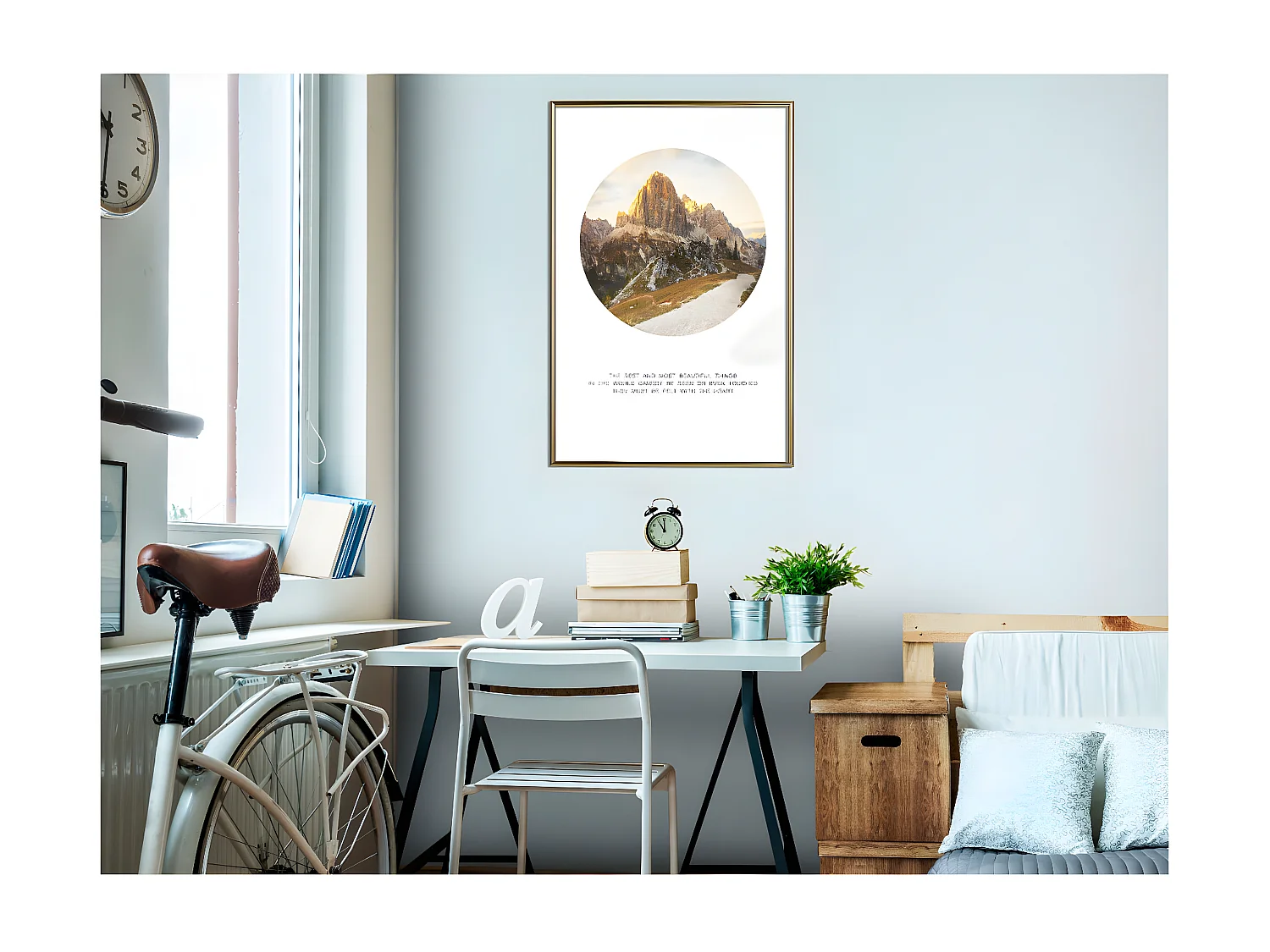 Affiche Murale Encadrée "Peak of Dreams" 40 x 60 cm Or