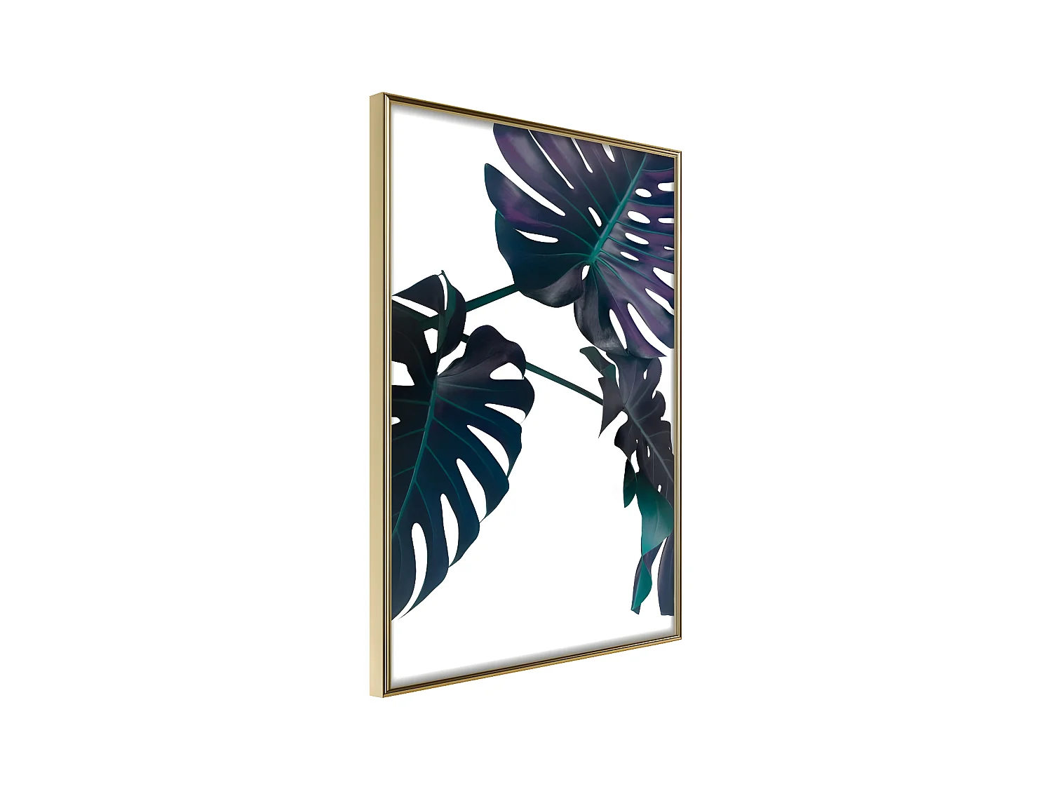 Affiche Murale Encadrée "Evergreen Monstera" 40 x 60 cm Or
