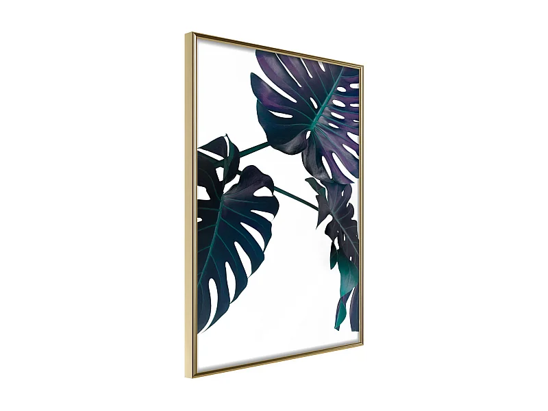 Affiche Murale Encadrée "Evergreen Monstera" 40 x 60 cm Or