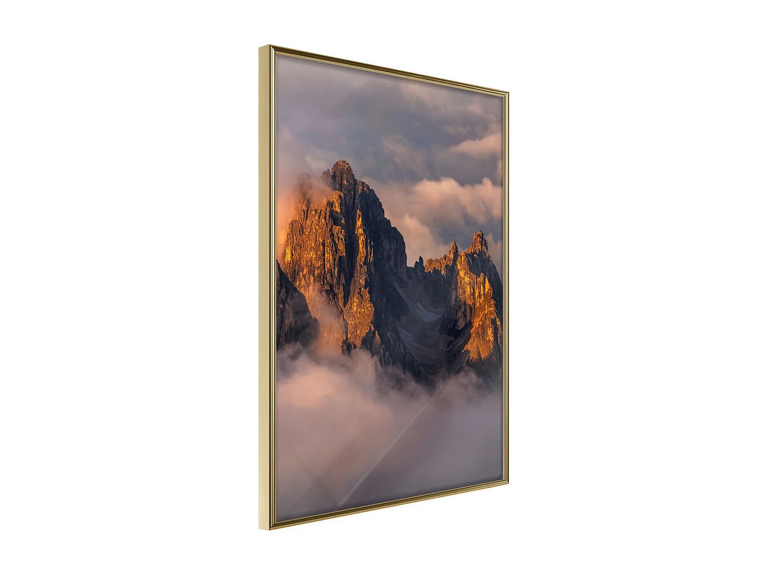 Affiche Murale Encadrée "To Reach the Clouds" 21 x 30 cm Or