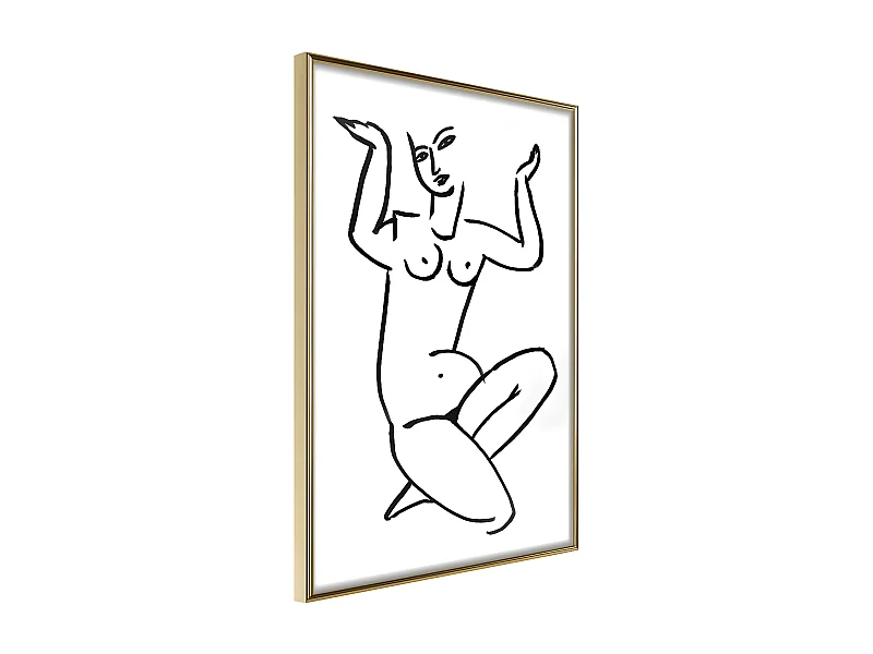 Affiche Murale Encadrée "Exposed Emotions" 21 x 30 cm Or