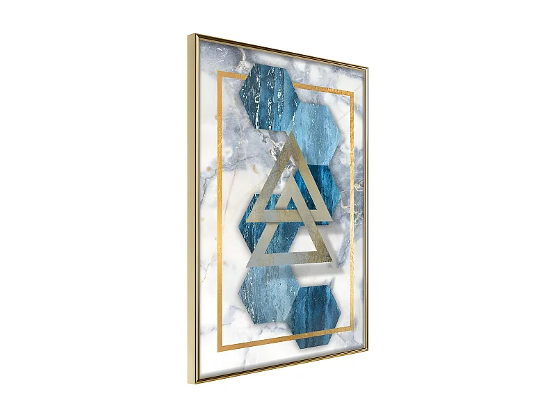 Affiche Murale Encadrée "Marble Composition I" 40 x 60 cm Or