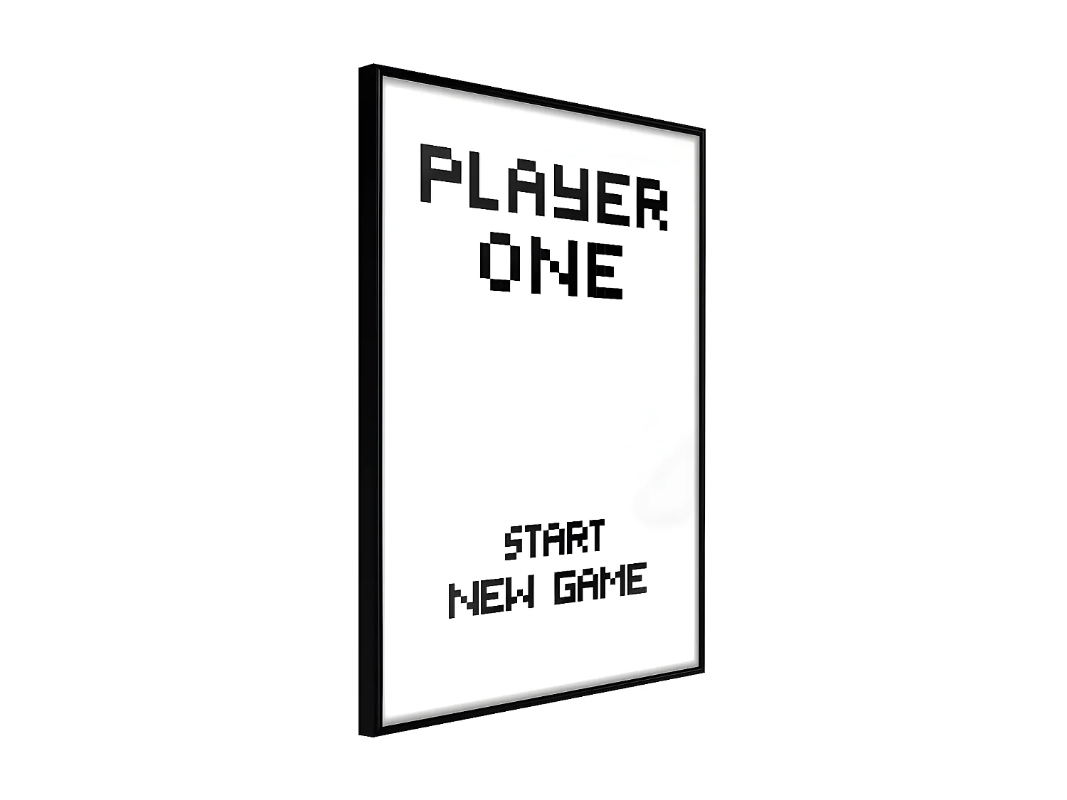 Affiche Murale Encadrée "Player One" 40 x 60 cm Noir