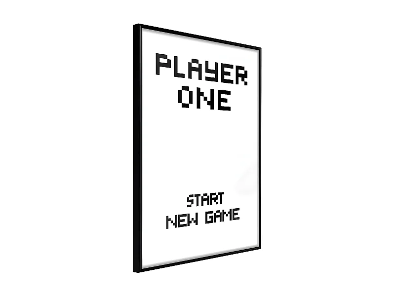 Affiche Murale Encadrée "Player One" 40 x 60 cm Noir