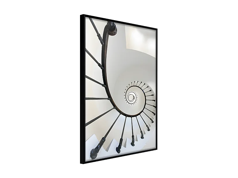 Affiche Murale Encadrée "Twisted Steps" 40 x 60 cm Noir