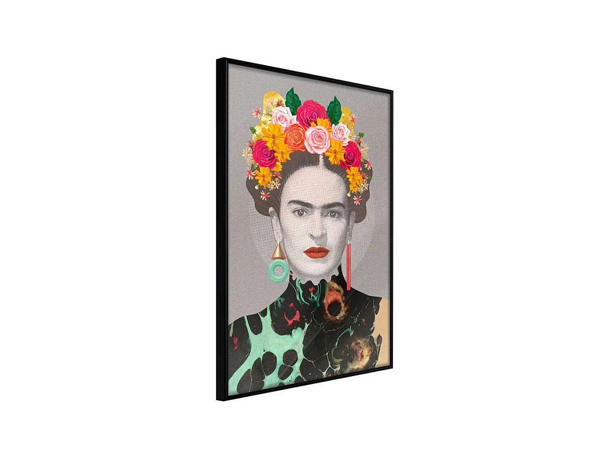Affiche Murale Encadrée "Charismatic Frida" 40 x 60 cm Noir