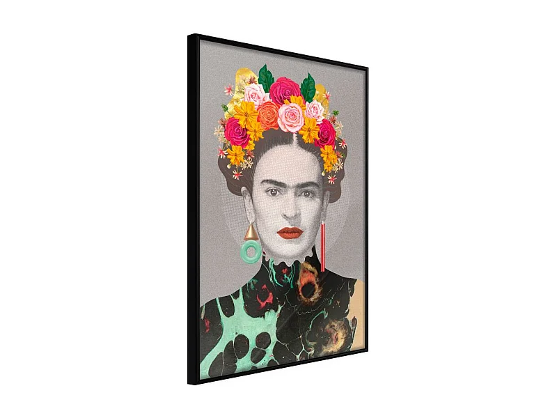 Affiche Murale Encadrée "Charismatic Frida" 40 x 60 cm Noir