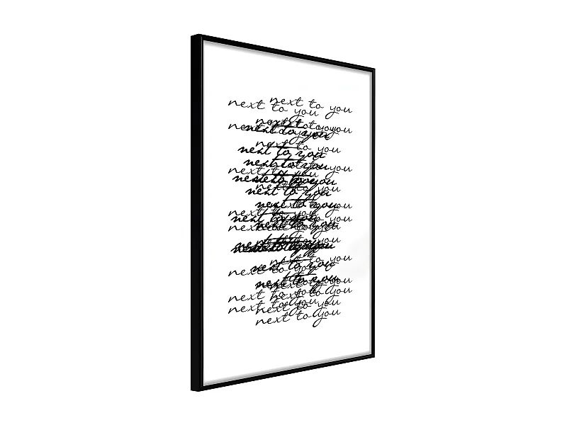 Affiche Murale Encadrée "Love Letter" 30 x 42 cm Noir