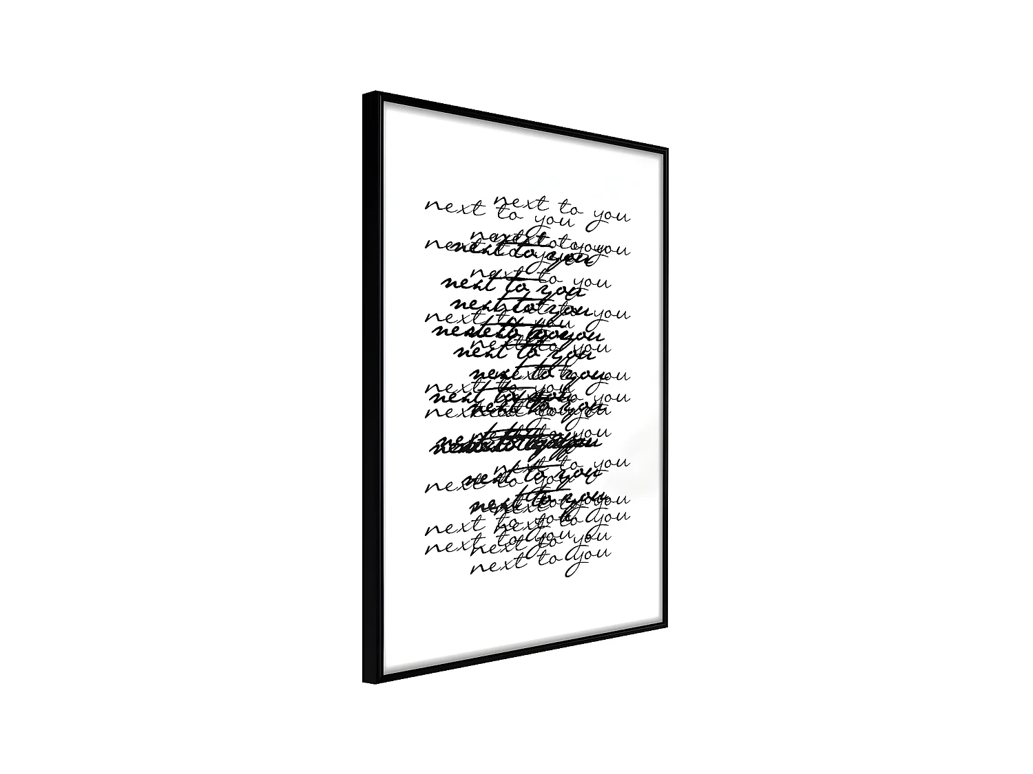 Affiche Murale Encadrée "Love Letter" 30 x 42 cm Noir