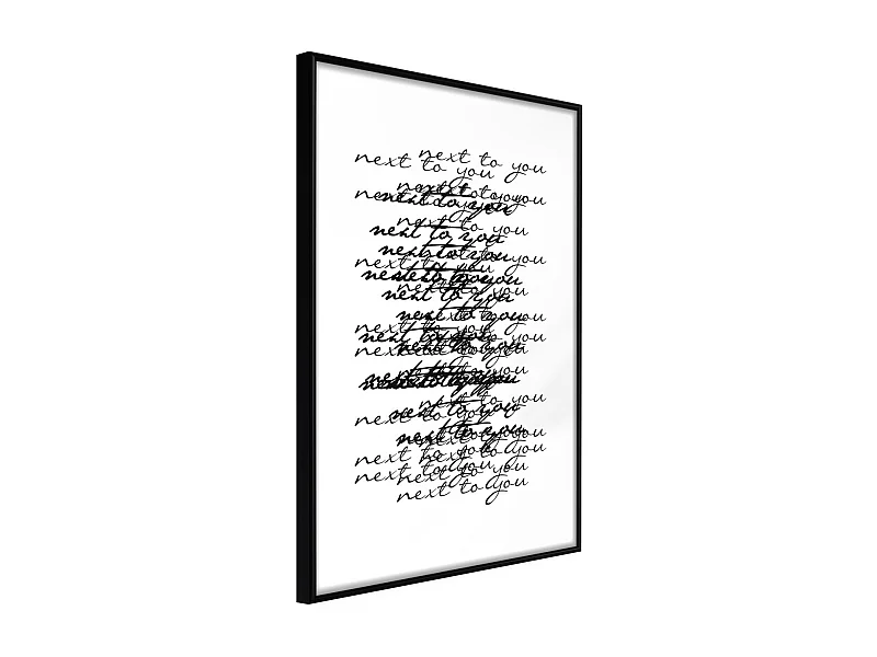 Affiche Murale Encadrée "Love Letter" 30 x 42 cm Noir