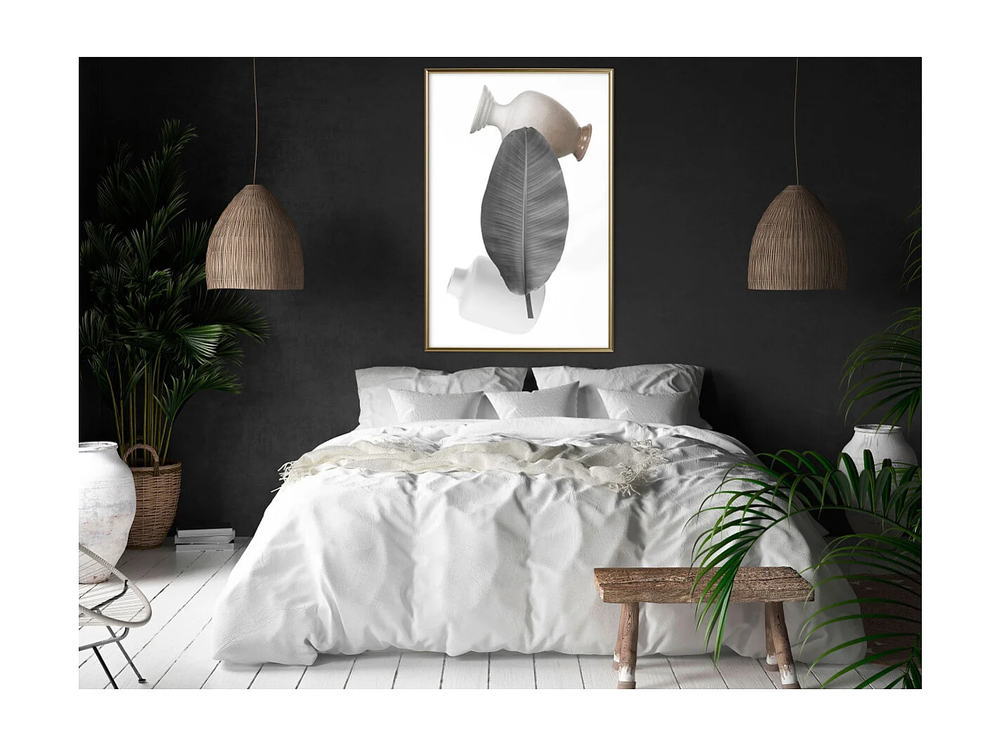 Affiche Murale Encadrée "Floral Alchemy IV" 40 x 60 cm Or