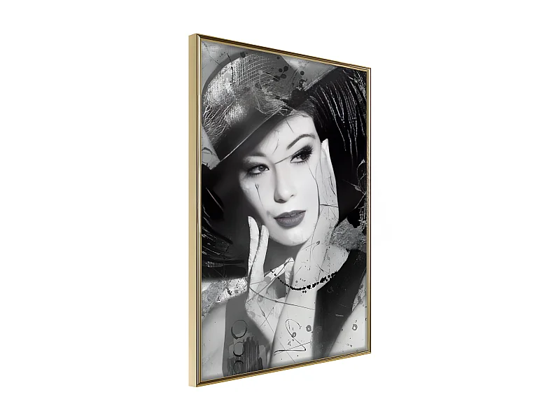 Affiche Murale Encadrée "Extraordinary Beauty" 30 x 42 cm Or