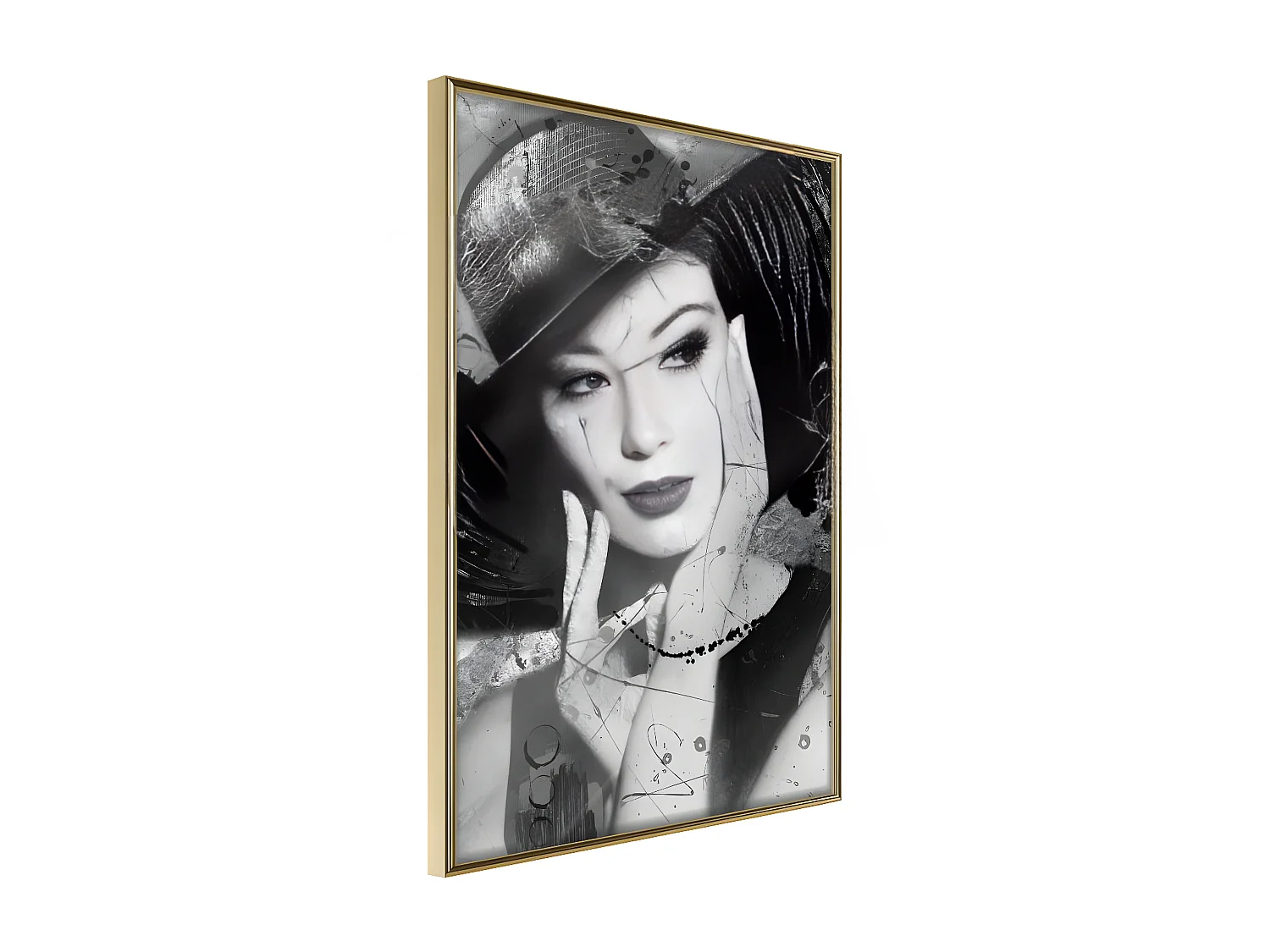 Affiche Murale Encadrée "Extraordinary Beauty" 30 x 42 cm Or