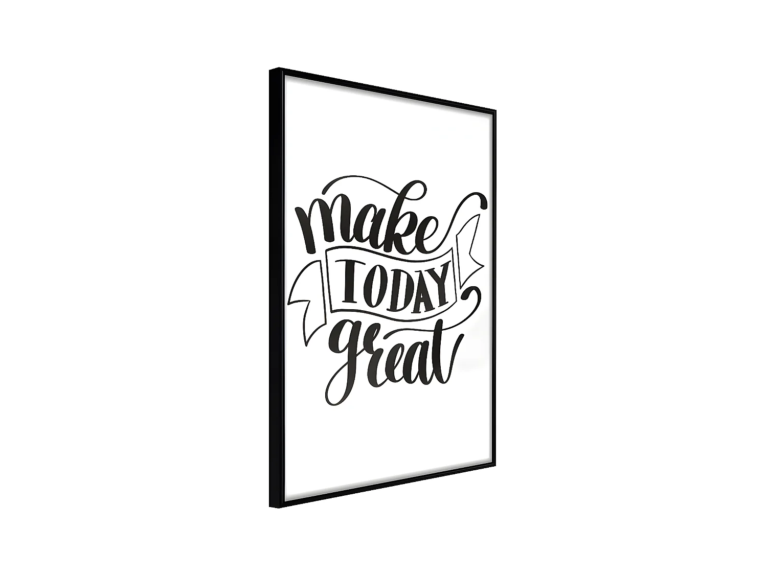 Affiche Murale Encadrée "Today V" 21 x 30 cm Noir