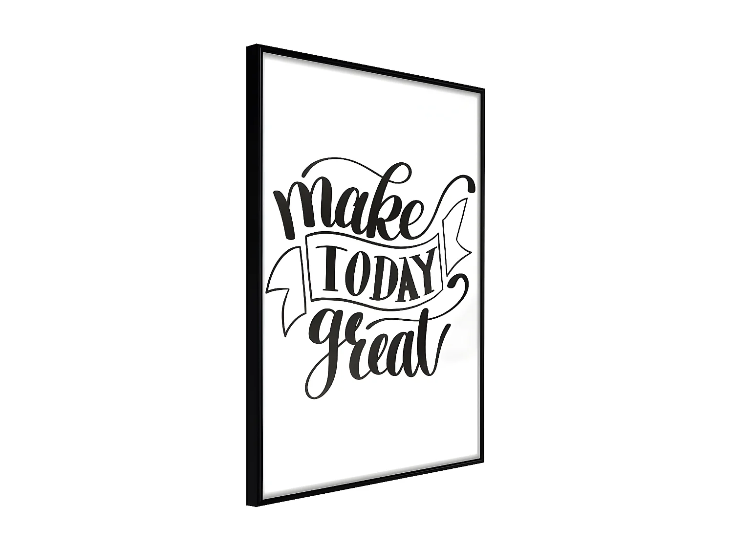 Affiche Murale Encadrée "Today V" 21 x 30 cm Noir