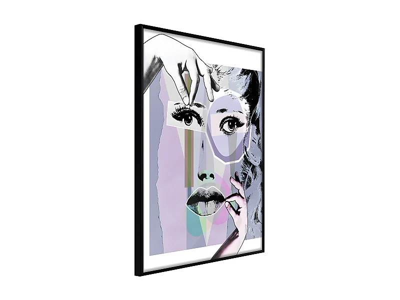 Affiche Murale Encadrée "Pieced Together" 21 x 30 cm Noir