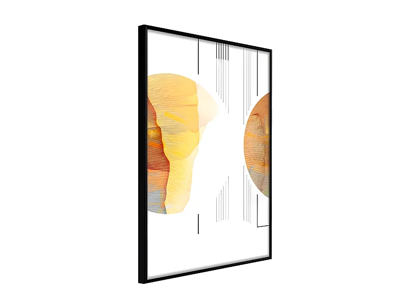 Affiche Murale Encadrée "Collision of Planets" 21 x 30 cm Noir