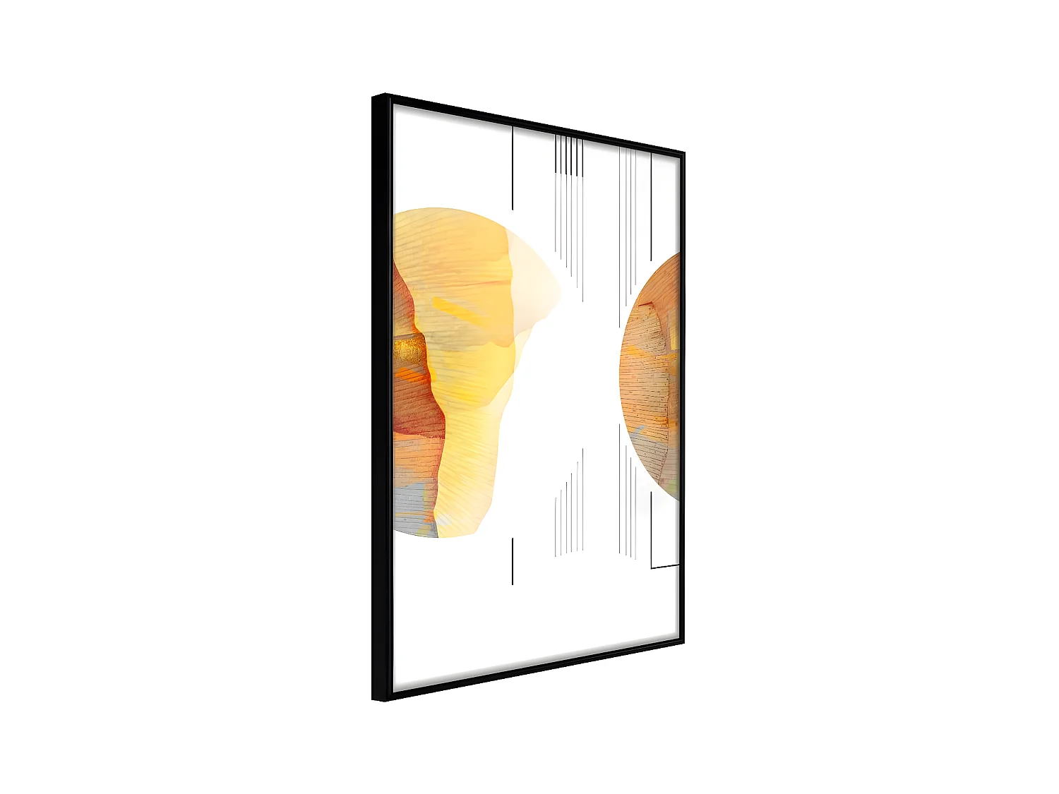 Affiche Murale Encadrée "Collision of Planets" 21 x 30 cm Noir