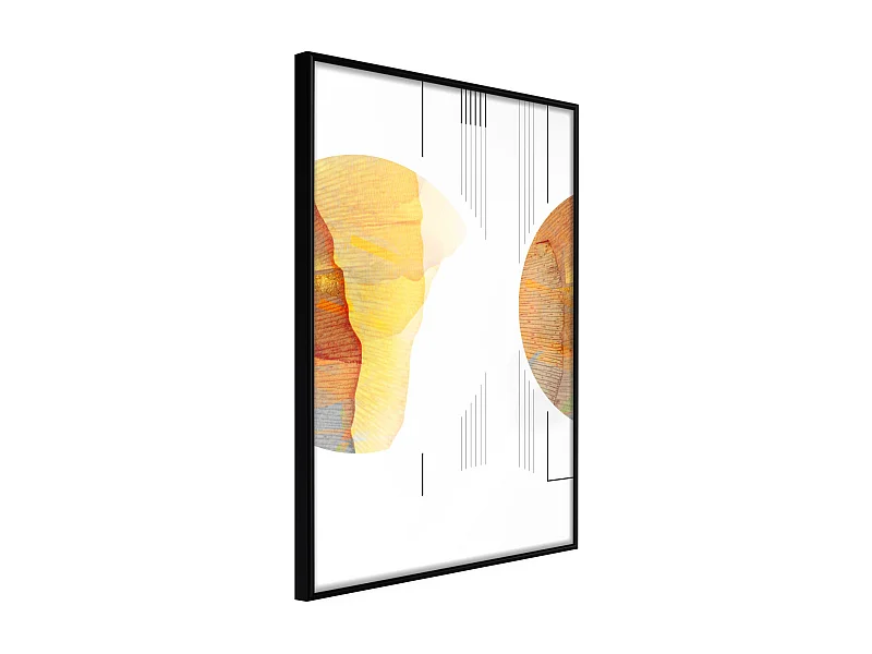 Affiche Murale Encadrée "Collision of Planets" 21 x 30 cm Noir