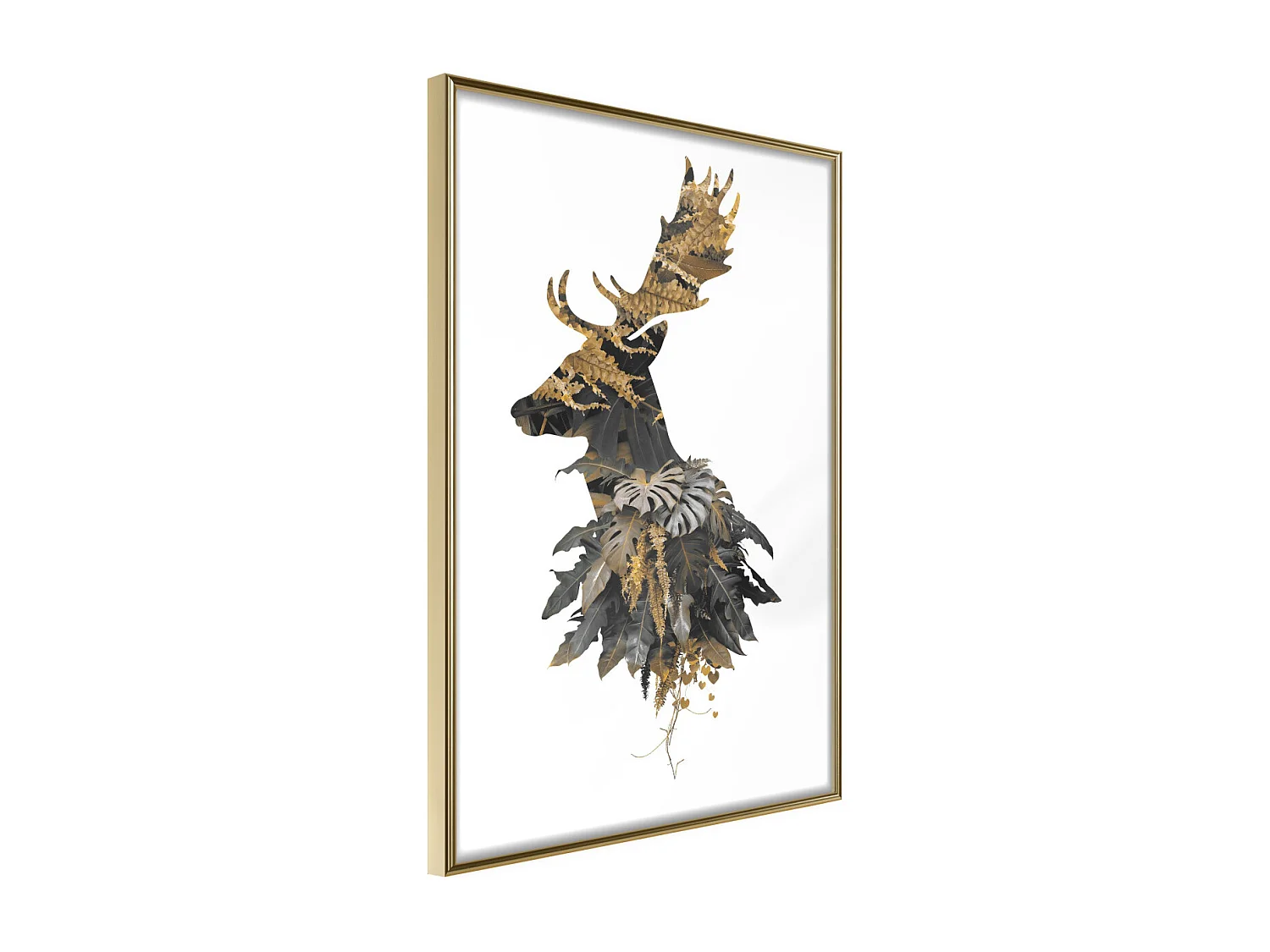 Affiche Murale Encadrée "King of the Forest" 21 x 30 cm Or