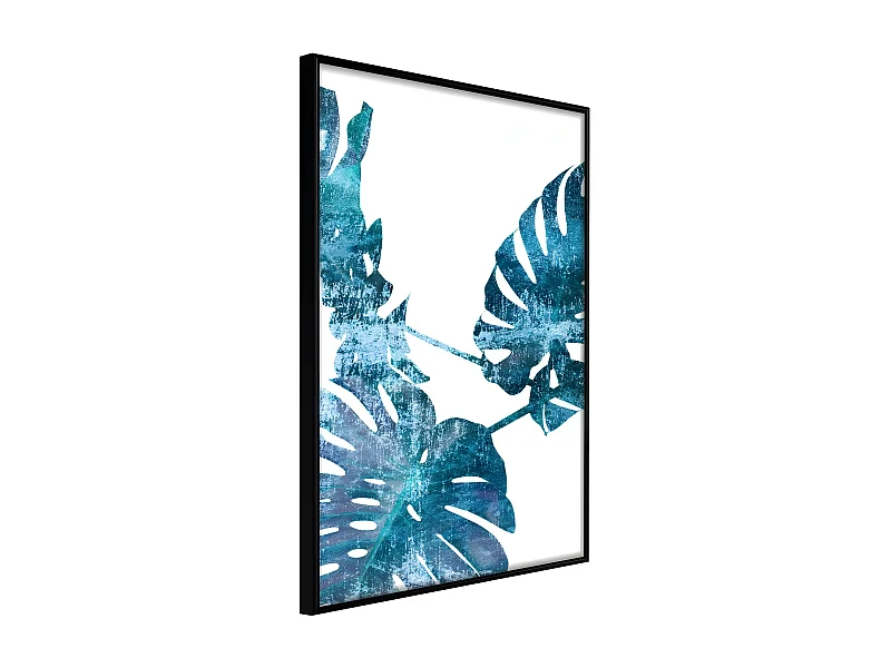 Affiche Murale Encadrée "Sapphire Monstera" 40 x 60 cm Noir