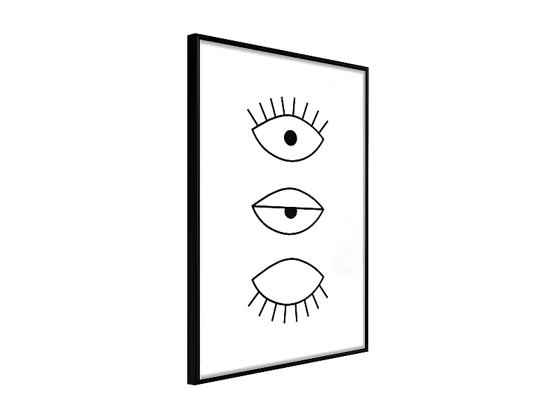 Affiche Murale Encadrée "Phases of Falling Asleep" 21 x 30 cm Noir