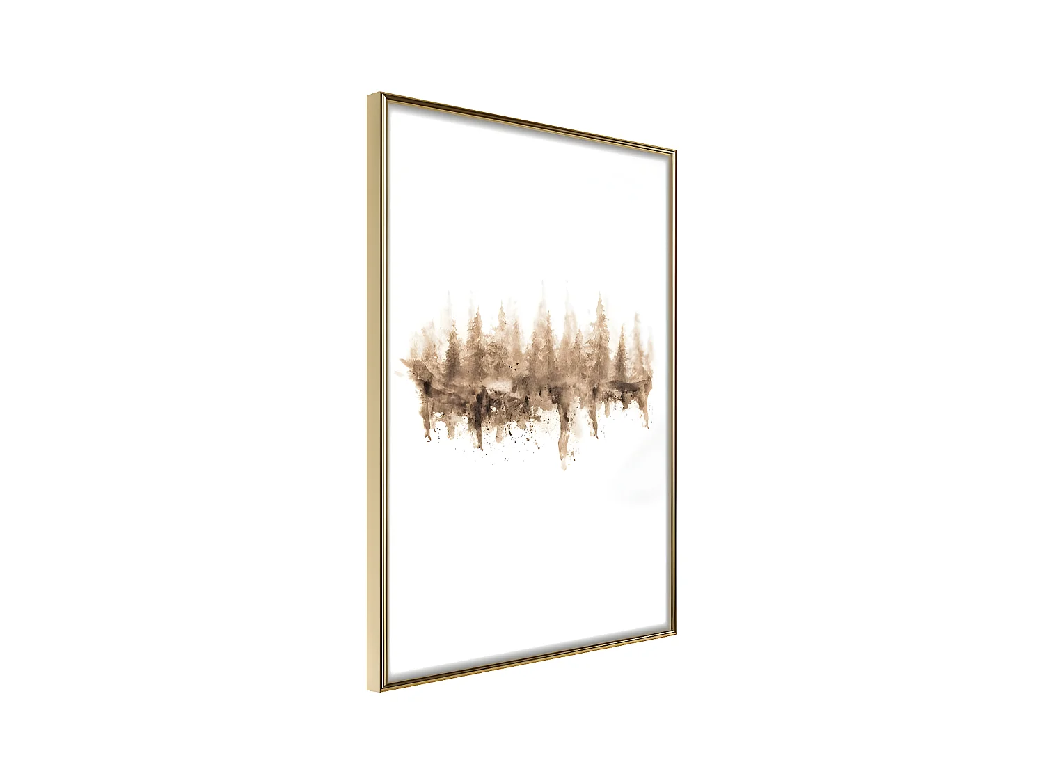 Affiche Murale Encadrée "Reflection in Water" 21 x 30 cm Or