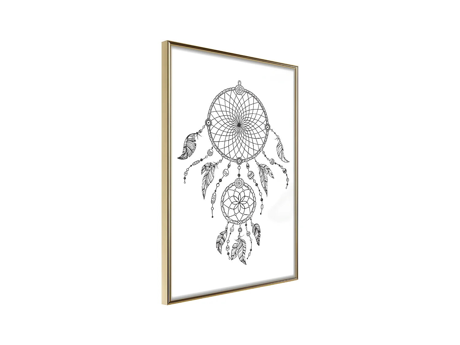 Affiche Murale Encadrée "Catch Your Dreams" 40 x 60 cm Or