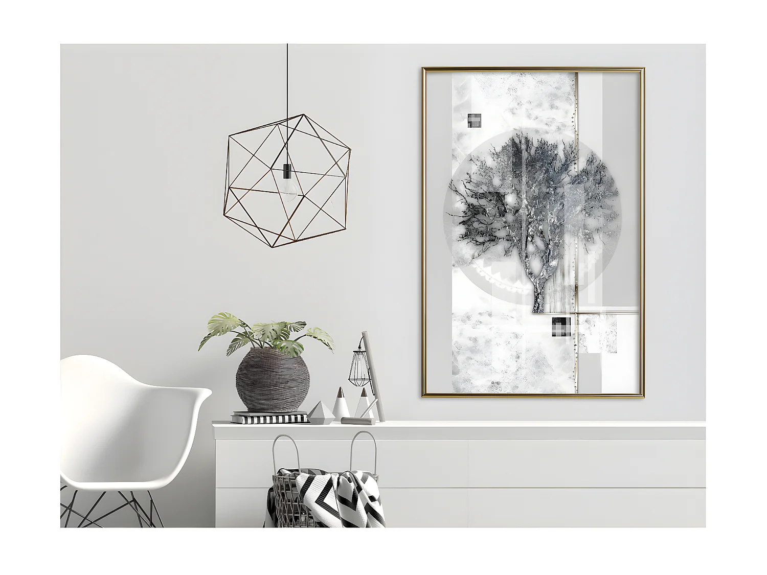 Affiche Murale Encadrée "Sign of Winter" 40 x 60 cm Or