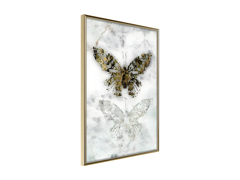 Affiche Murale Encadrée "Butterfly Fossils" 40 x 60 cm Or