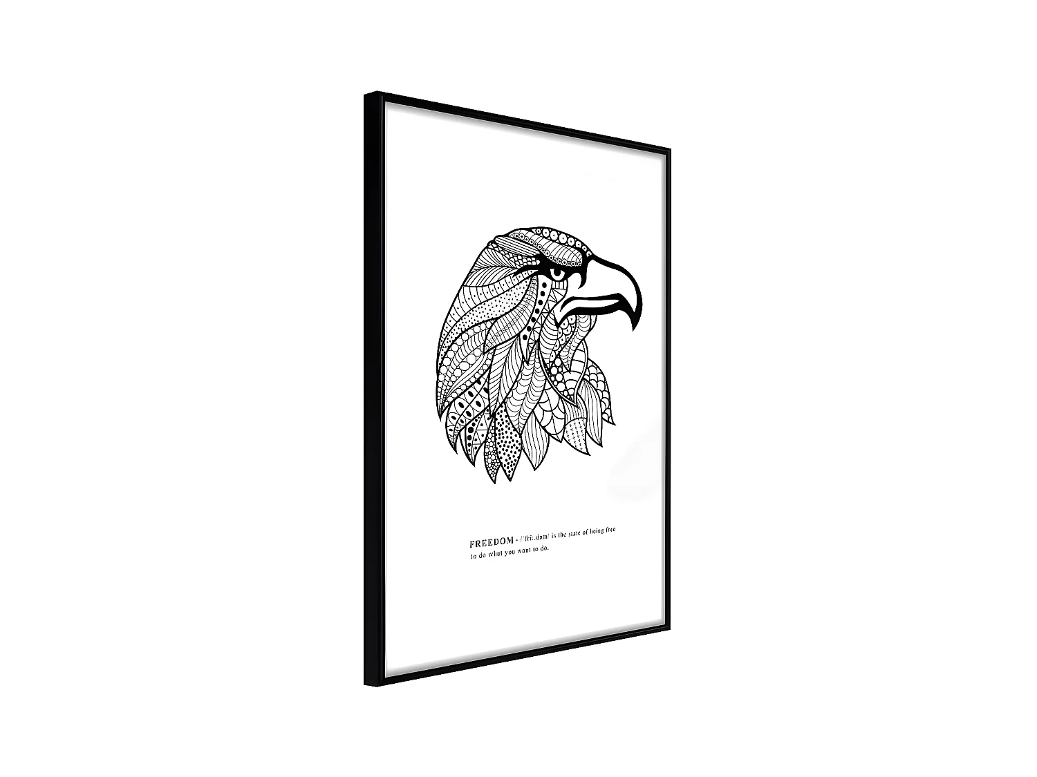 Affiche Murale Encadrée "Symbol of Freedom" 30 x 42 cm Noir