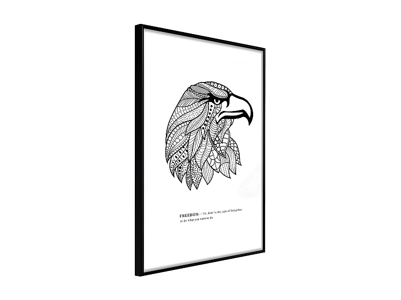 Affiche Murale Encadrée "Symbol of Freedom" 30 x 42 cm Noir
