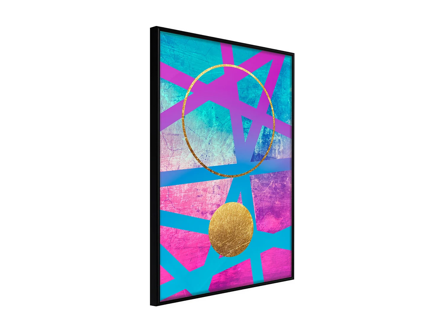 Affiche Murale Encadrée "Points of Intersections" 30 x 42 cm Noir