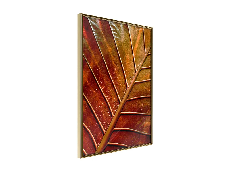 Affiche Murale Encadrée "Bronze Leaf" 21 x 30 cm Or