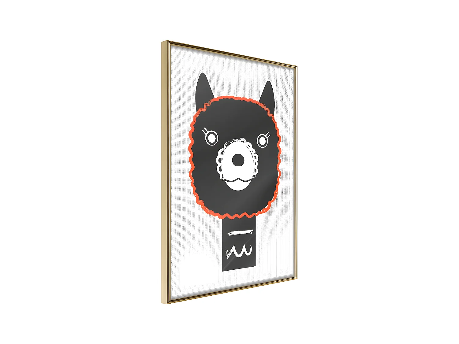 Affiche Murale Encadrée "Cute Smile" 21 x 30 cm Or