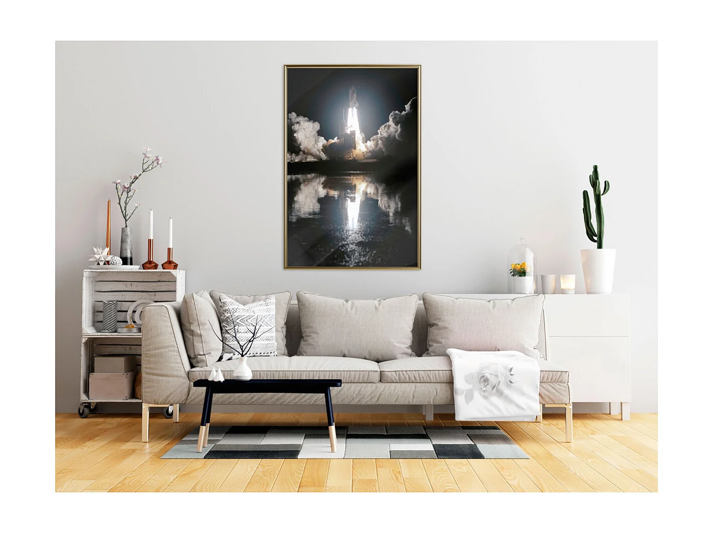 Affiche Murale Encadrée "Into the Unknown" 40 x 60 cm Or