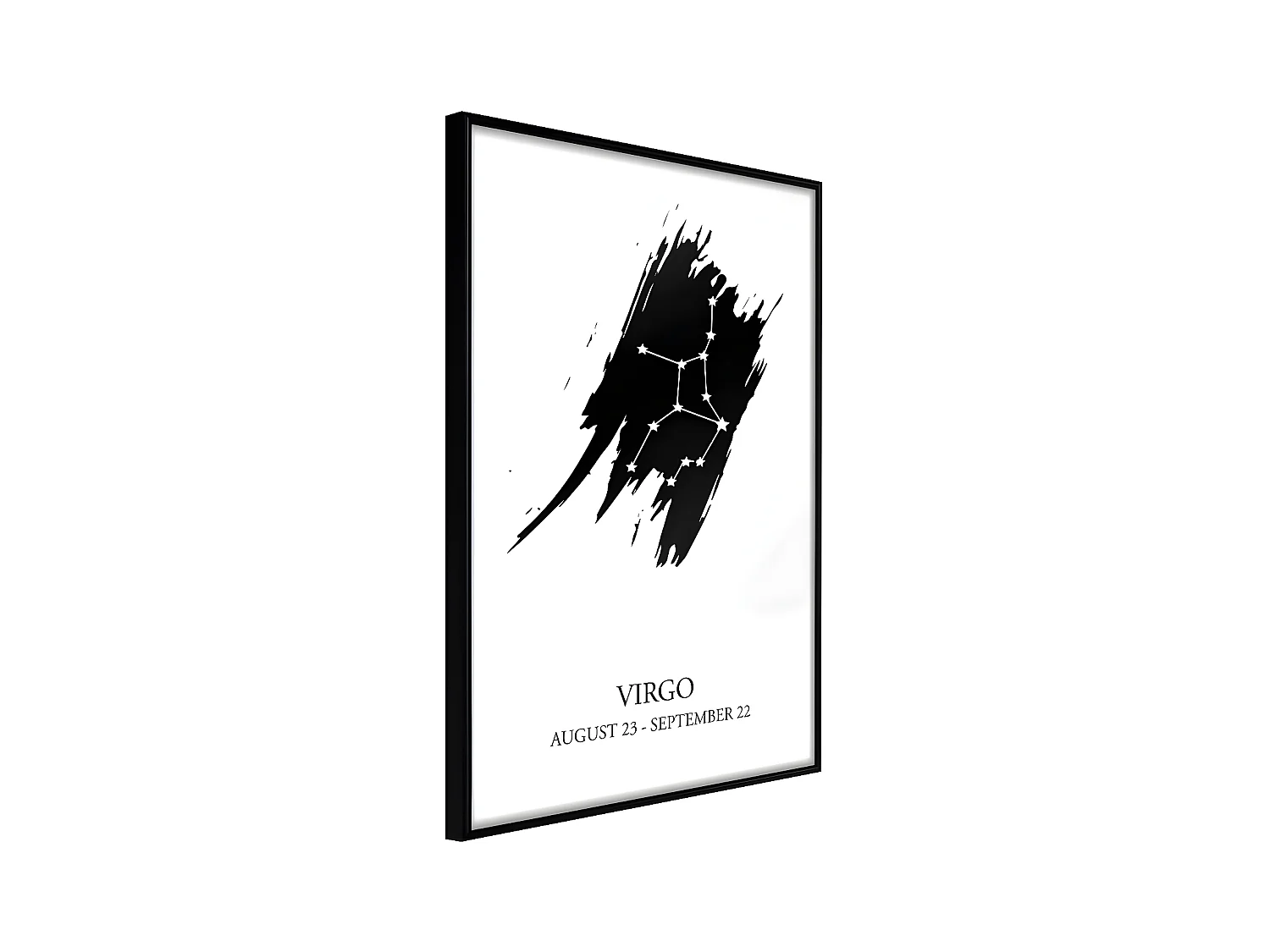 Affiche Murale Encadrée "Zodiac Virgo I" 30 x 42 cm Noir