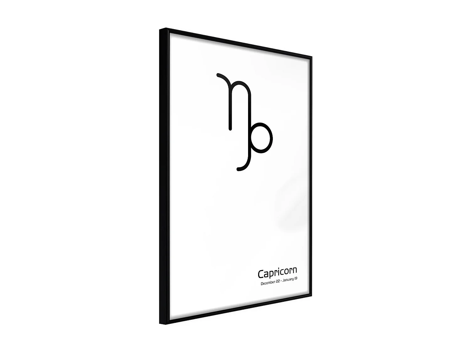 Affiche Murale Encadrée "Zodiac Capricorn II" 30 x 42 cm Noir