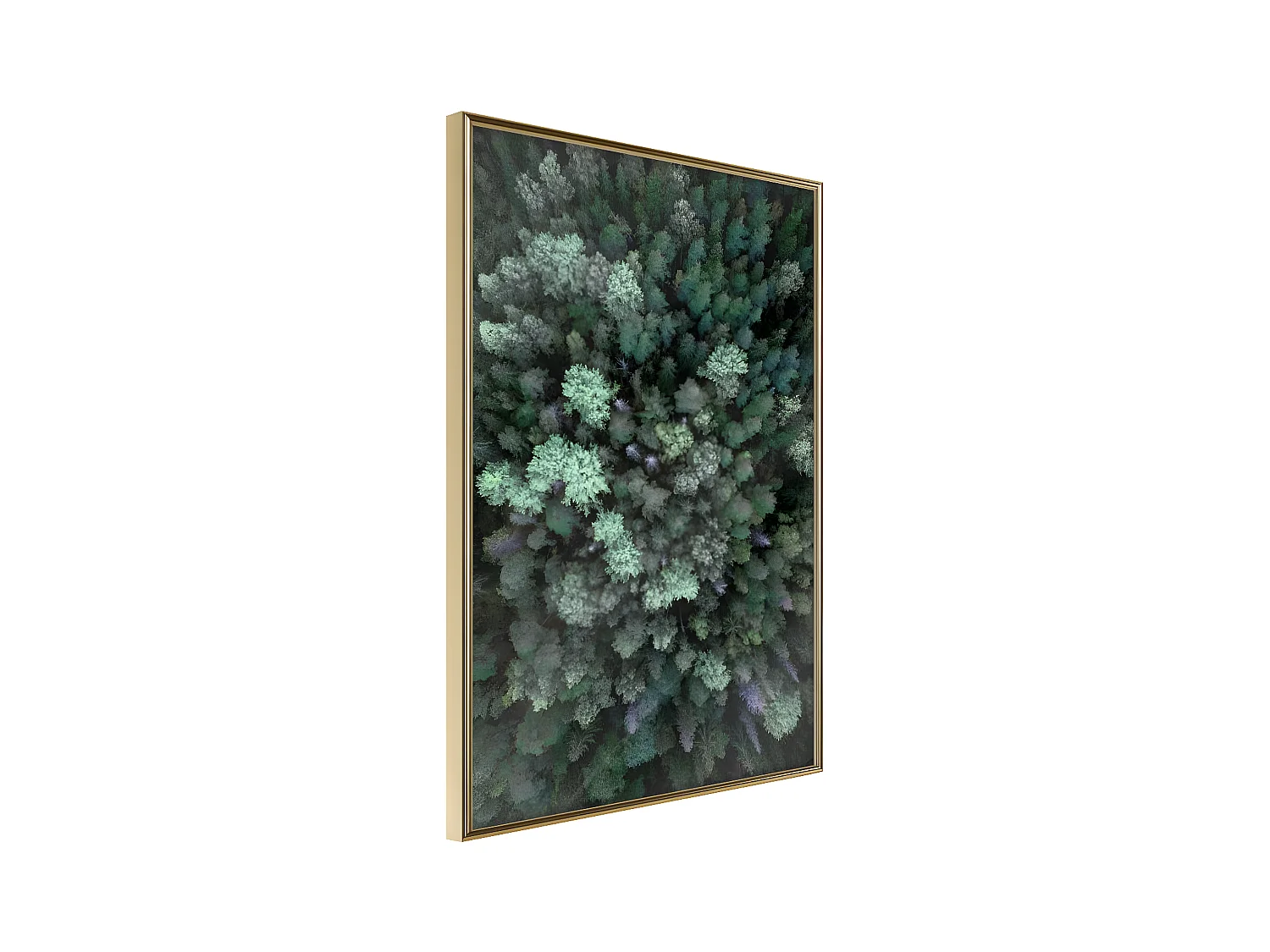 Affiche Murale Encadrée "World form High Above" 21 x 30 cm Or