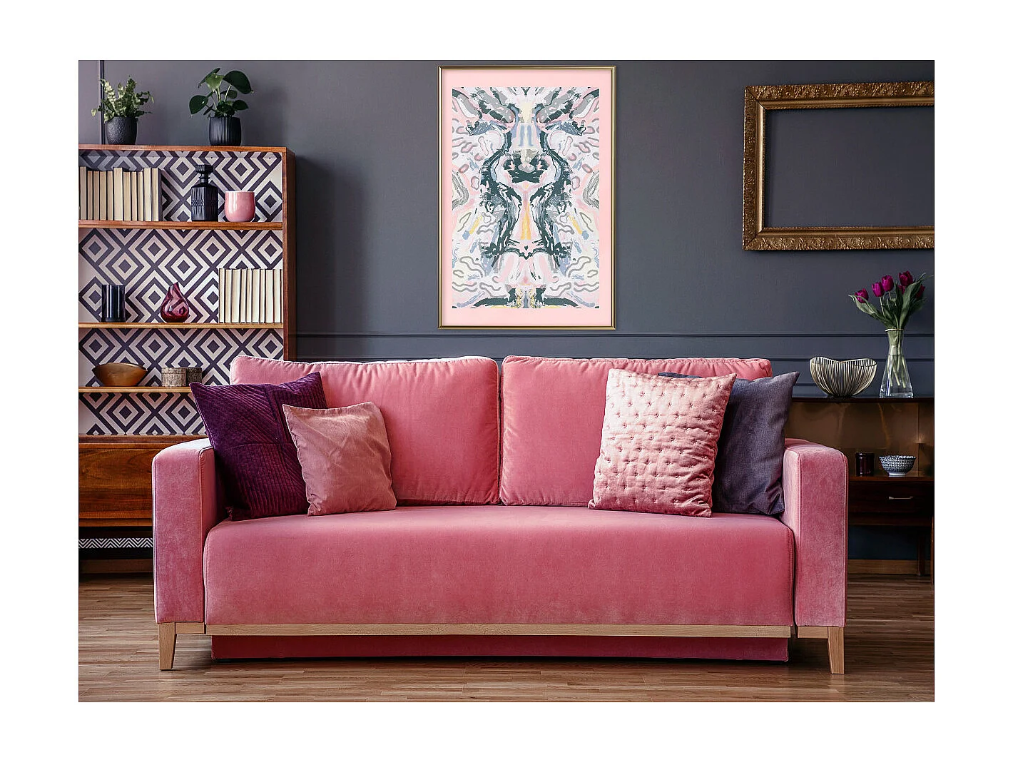 Affiche Murale Encadrée "Mirror Reflection" 40 x 60 cm Or