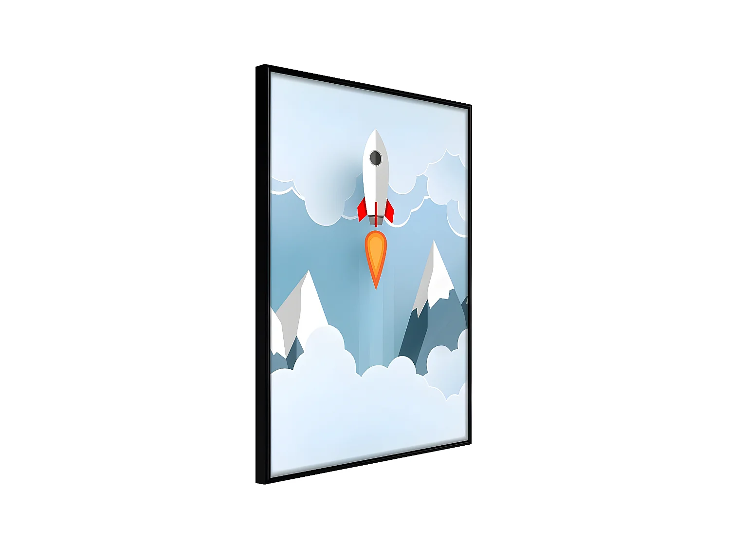 Affiche Murale Encadrée "Bye Bye Earth" 21 x 30 cm Noir