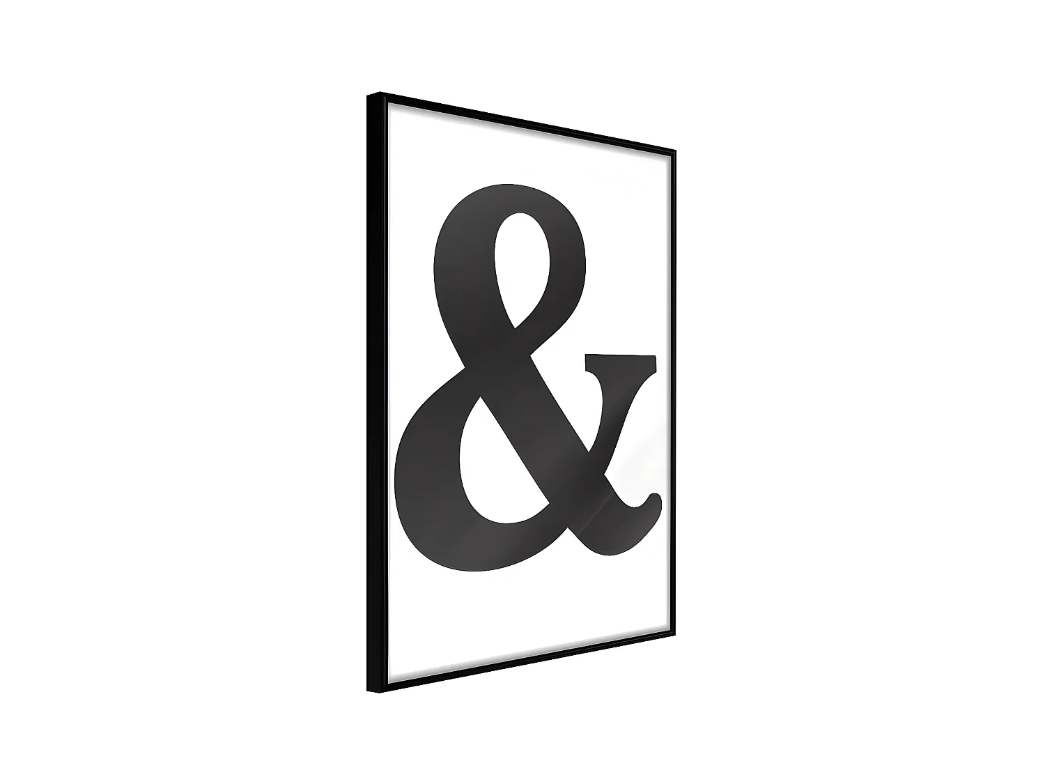 Affiche Murale Encadrée "Ampersand Black" 30 x 42 cm Noir