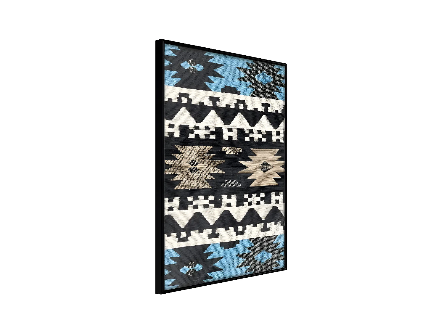 Affiche Murale Encadrée "Tribal Patterns" 30 x 42 cm Noir
