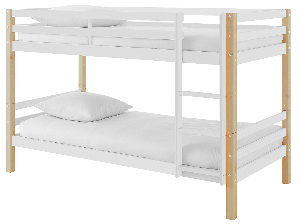 Etagenbett Stockbett Massivholz PHILEMON + Lattenrost - 2x90x190cm