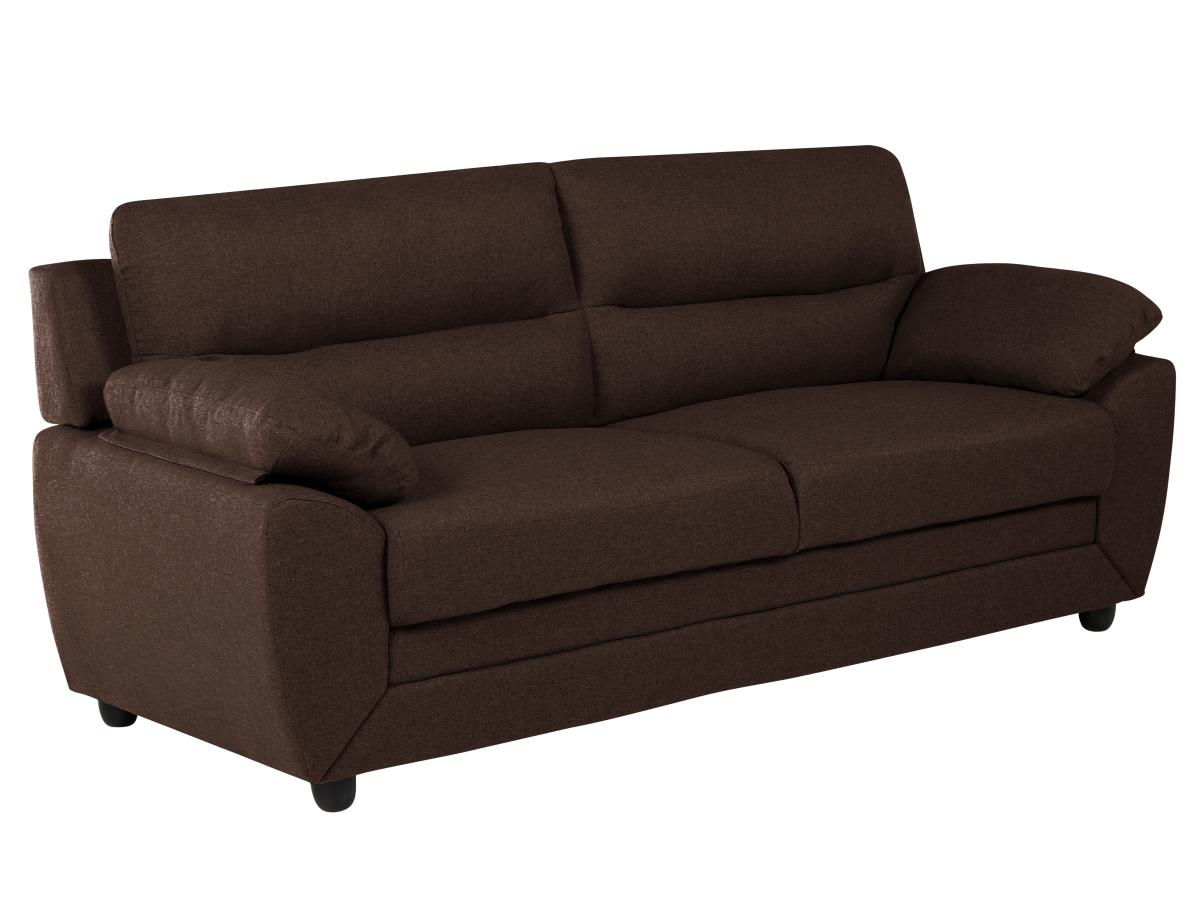 Sofa 3-Sitzer - Stoff - Braun - MANOA günstig online kaufen