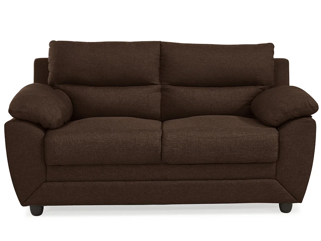 Canapé 2 places en tissu marron MANOA